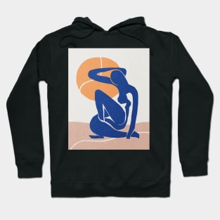 Blue nude under the sun Henri Matisse abstract art Hoodie